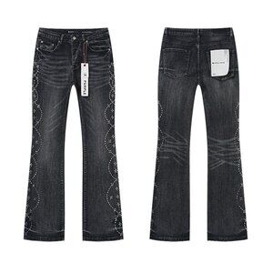 Men's Black Embellished Jeans